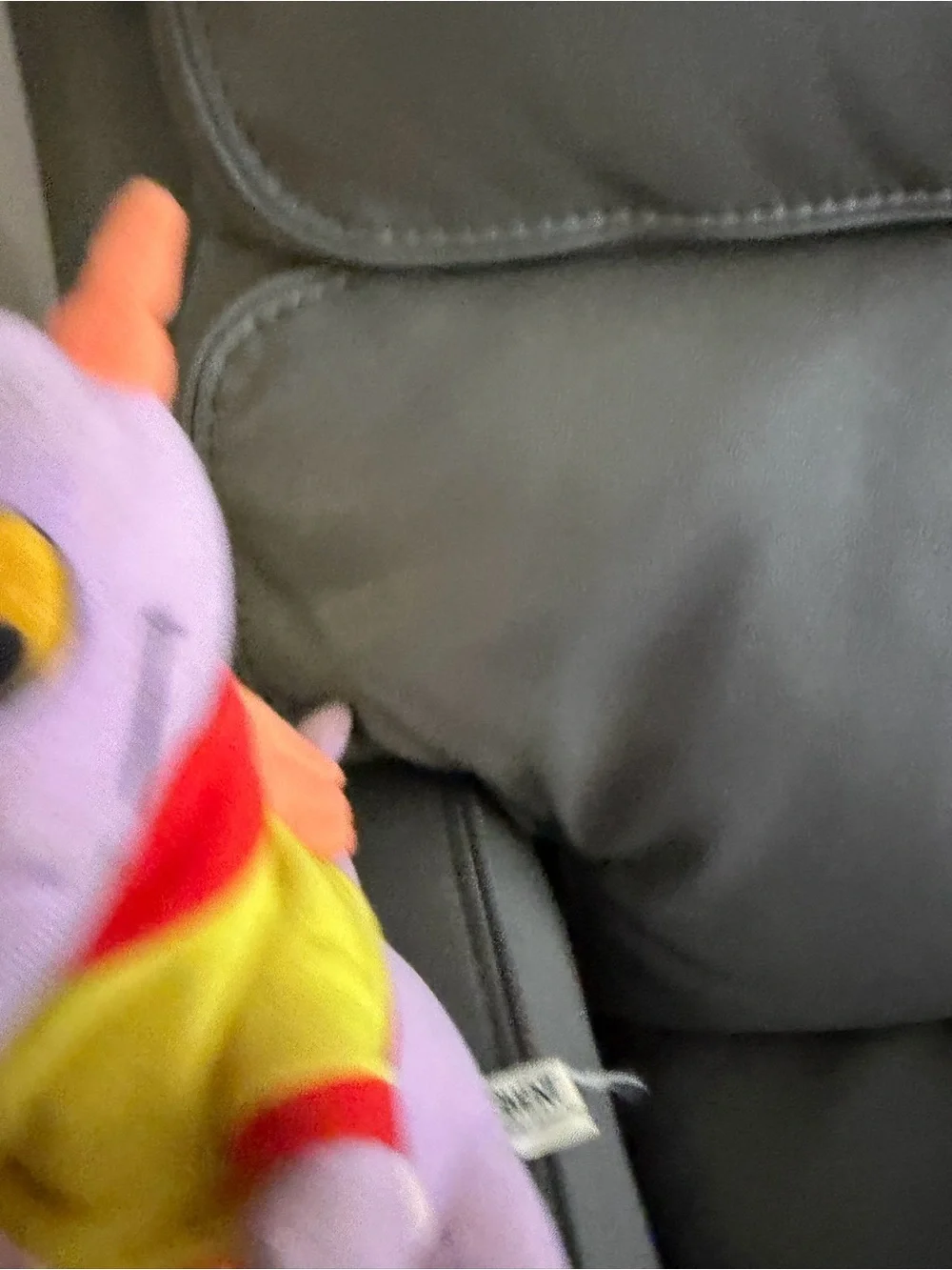 Vintage 1982 Disney FIGMENT Plush Stuffed Animal Purple Dragon